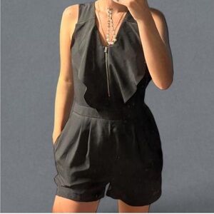 Express Black Sleeveless Romper